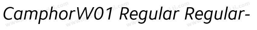 CamphorW01 Regular Regular字体转换